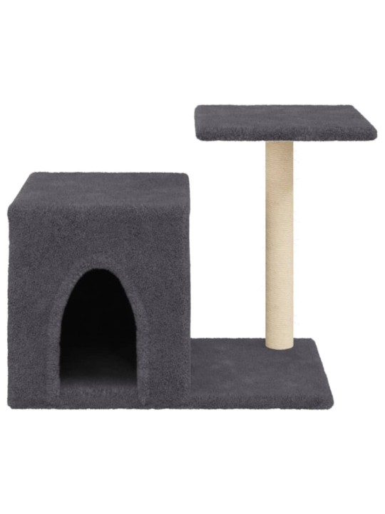 Škrabadlo pro kočky se sisalovými sloupky tmavě šedé 50,5 cm