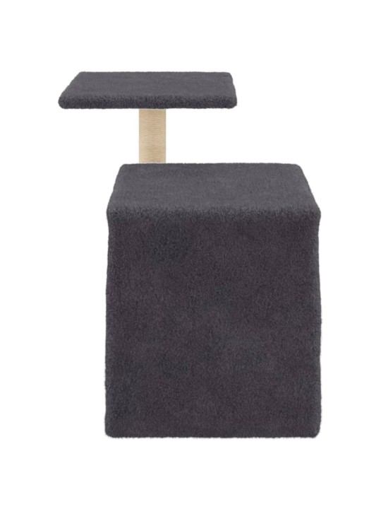 Škrabadlo pro kočky se sisalovými sloupky tmavě šedé 50,5 cm