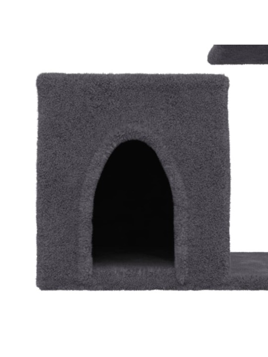 Škrabadlo pro kočky se sisalovými sloupky tmavě šedé 50,5 cm