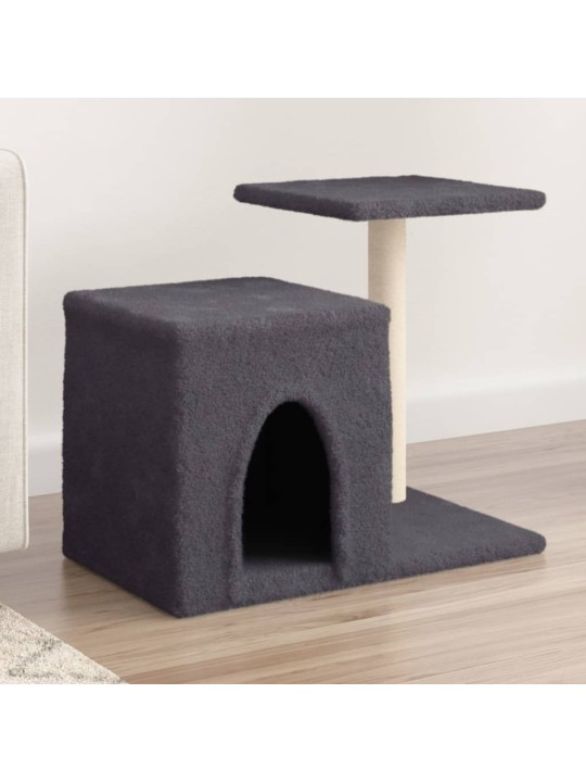 Škrabadlo pro kočky se sisalovými sloupky tmavě šedé 50,5 cm