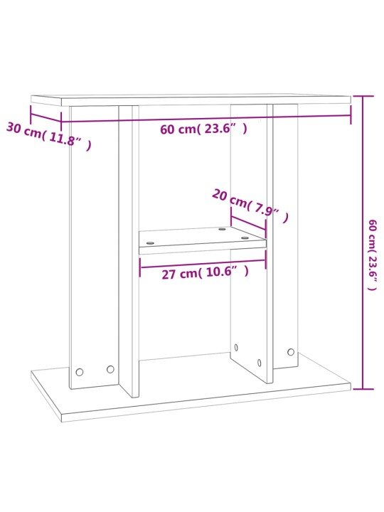Stojan na akvárium betonově šedý 60x30x60 cm kompozitní dřevo