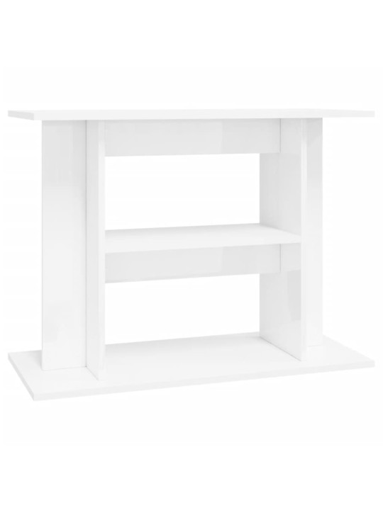 Stojan na akvárium lesklý bílý 80 x 35 x 60 cm kompozitní dřevo