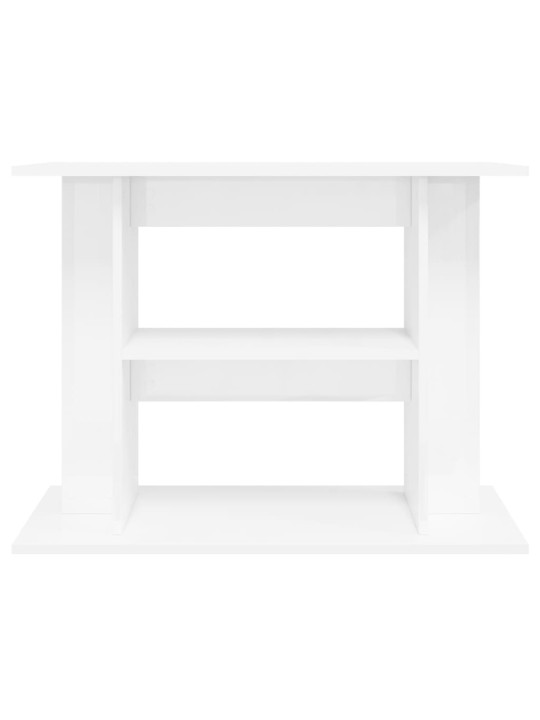 Stojan na akvárium lesklý bílý 80 x 35 x 60 cm kompozitní dřevo