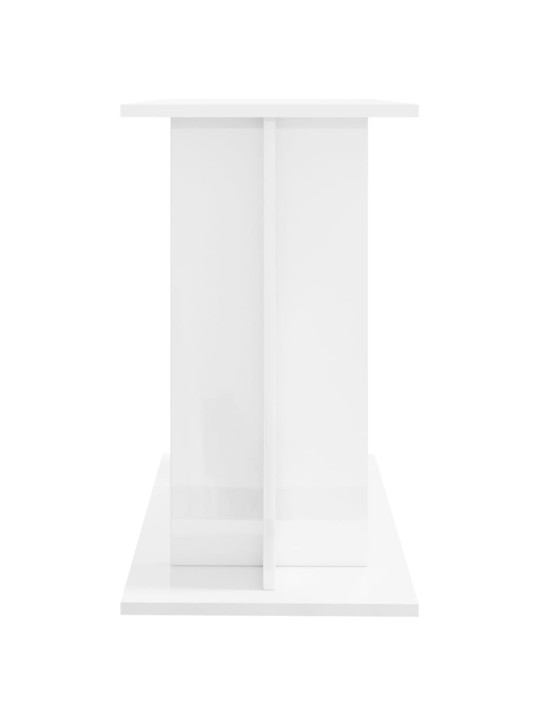 Stojan na akvárium lesklý bílý 80 x 35 x 60 cm kompozitní dřevo