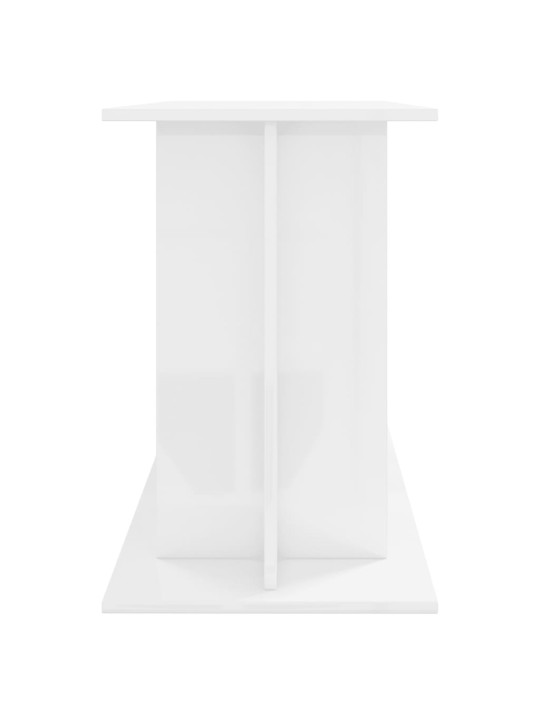 Stojan na akvárium lesklý bílý 120x40x60 cm kompozitní dřevo