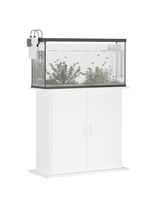 Stojan na akvárium bílý 81 x 36 x 73 cm kompozitní dřevo