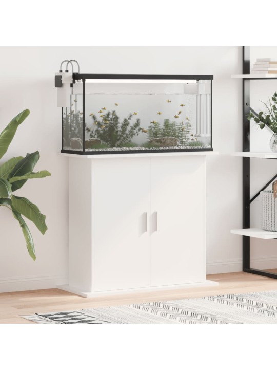 Stojan na akvárium bílý 81 x 36 x 73 cm kompozitní dřevo