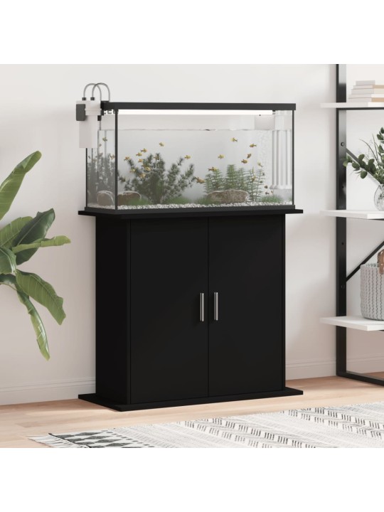 Stojan na akvárium černý 81 x 36 x 73 cm kompozitní dřevo