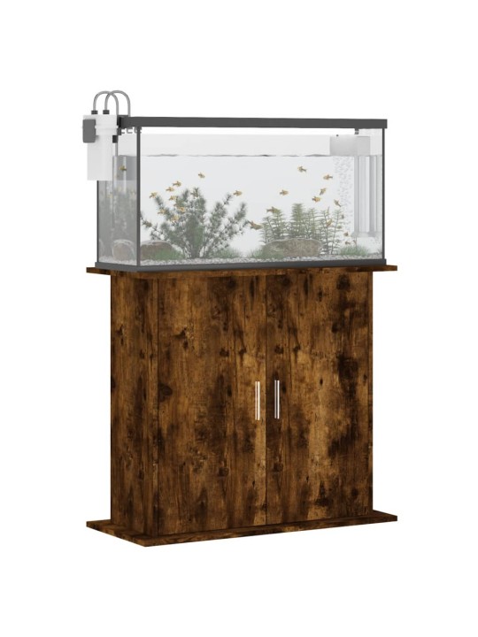 Stojan na akvárium kouřový dub 81 x 36 x 73 cm kompozitní dřevo