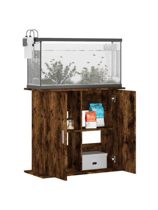 Stojan na akvárium kouřový dub 81 x 36 x 73 cm kompozitní dřevo