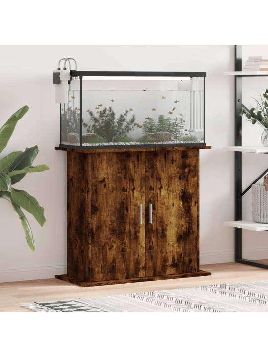 Stojan na akvárium kouřový dub 81 x 36 x 73 cm kompozitní dřevo