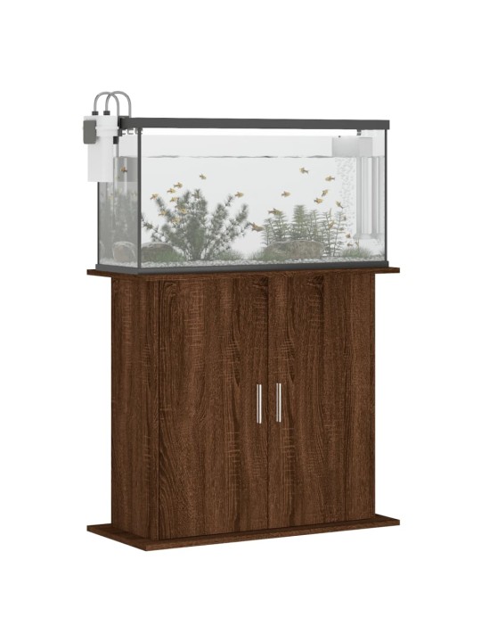 Stojan na akvárium hnědý dub 81 x 36 x 73 cm kompozitní dřevo