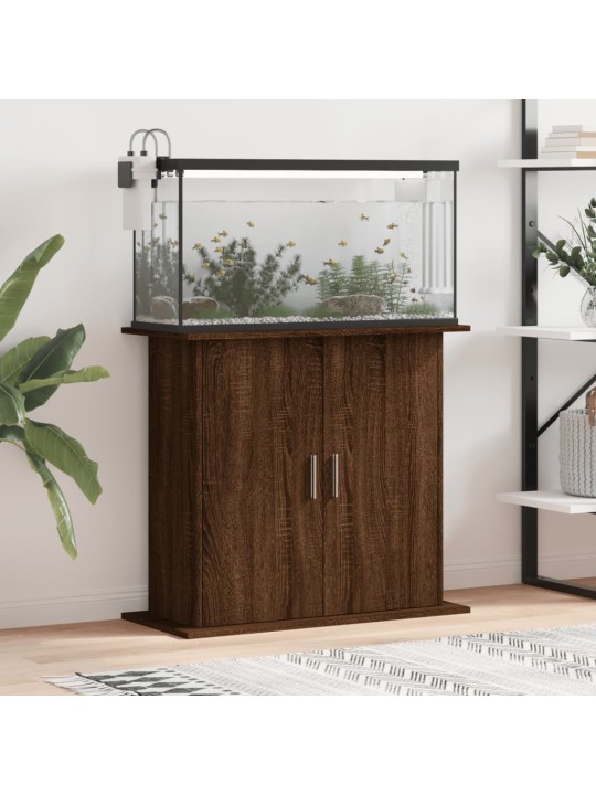 Stojan na akvárium hnědý dub 81 x 36 x 73 cm kompozitní dřevo
