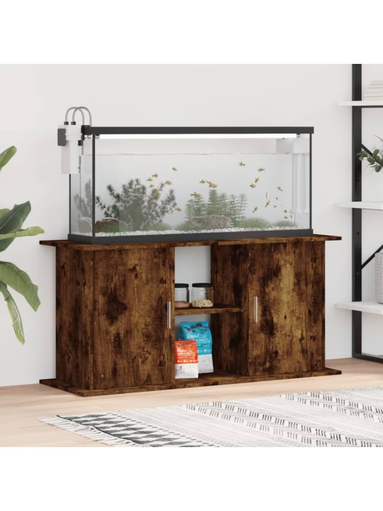 Stojan na akvárium kouřový dub 121x41x58 cm kompozitní dřevo
