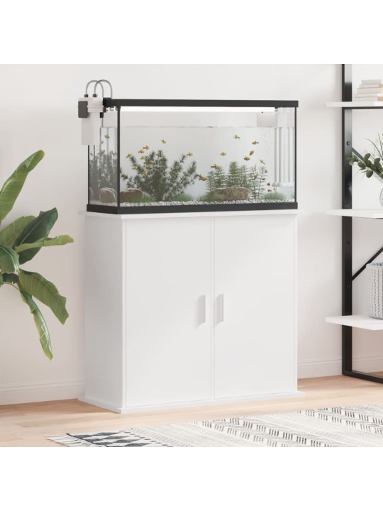 Stojan na akvárium bílý 81 x 36 x 73 cm kompozitní dřevo