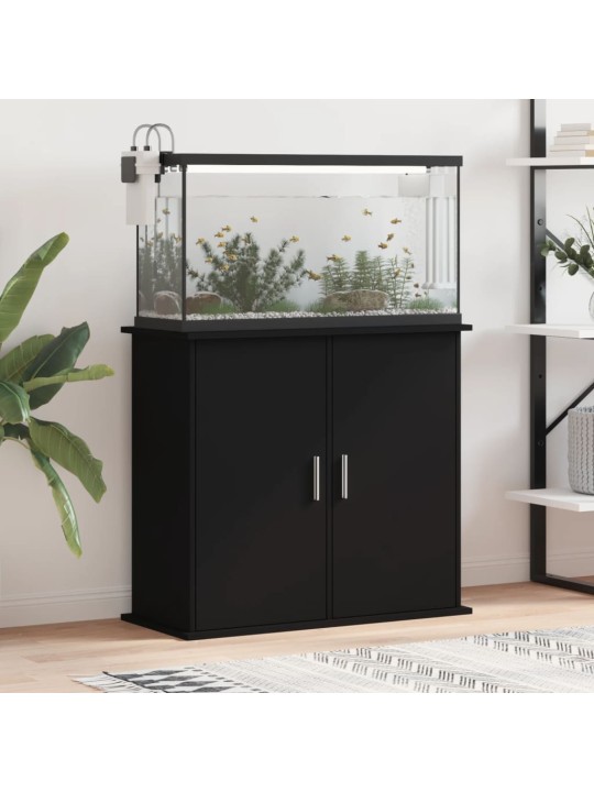 Stojan na akvárium černý 81 x 36 x 73 cm kompozitní dřevo
