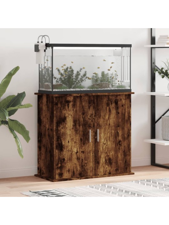 Stojan na akvárium kouřový dub 81 x 36 x 73 cm kompozitní dřevo