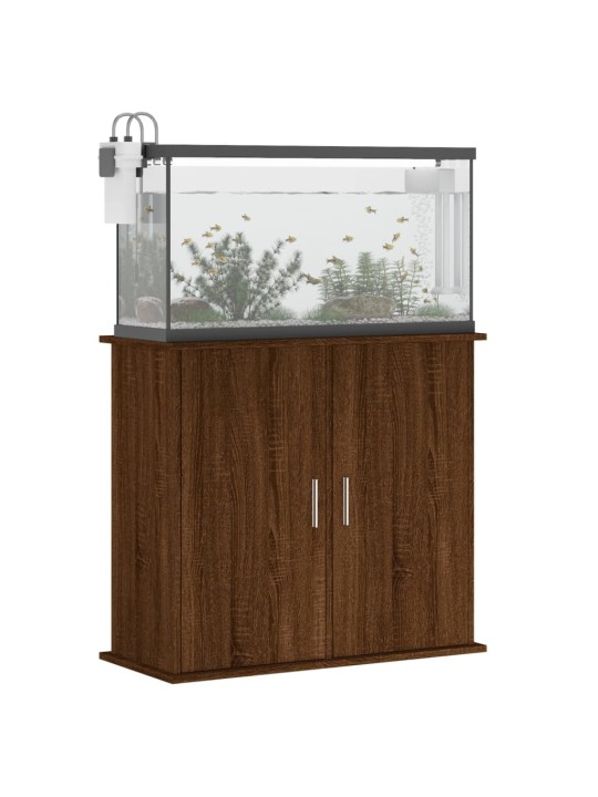 Stojan na akvárium hnědý dub 81 x 36 x 73 cm kompozitní dřevo