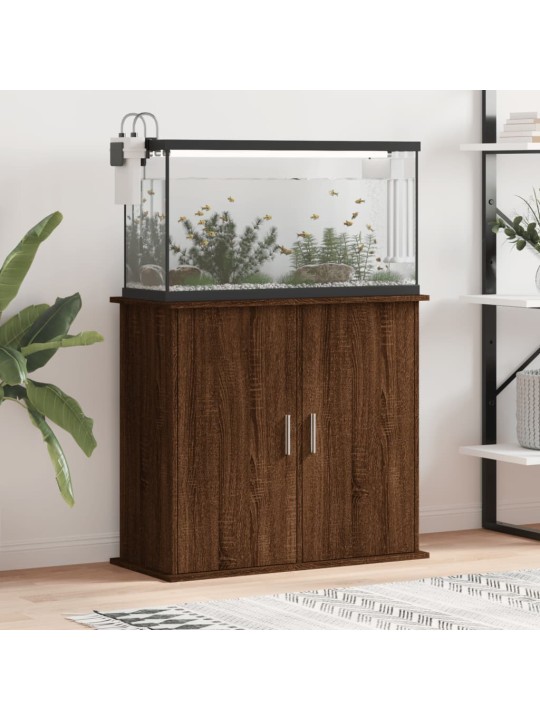 Stojan na akvárium hnědý dub 81 x 36 x 73 cm kompozitní dřevo