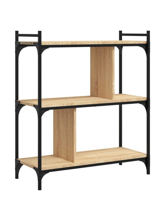 Knihovna se 3 policemi dub sonoma 76x32x88 cm kompozitní dřevo
