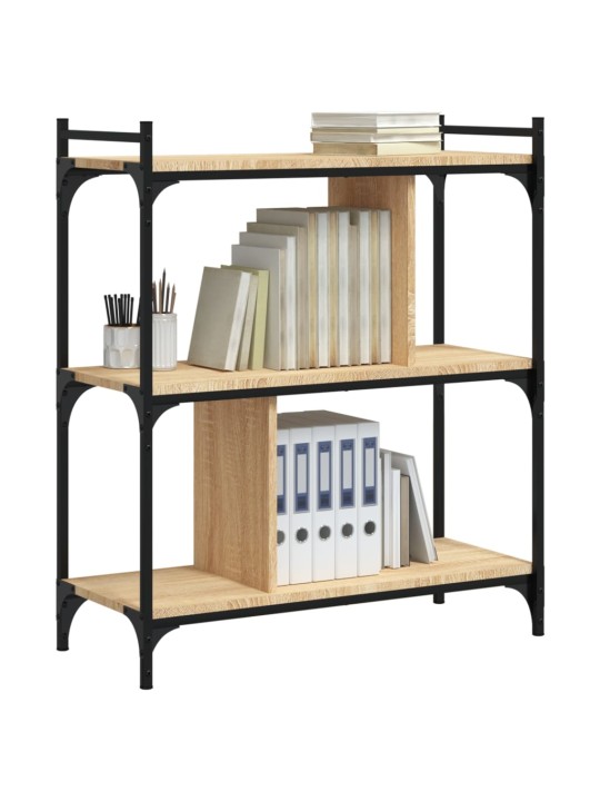 Knihovna se 3 policemi dub sonoma 76x32x88 cm kompozitní dřevo