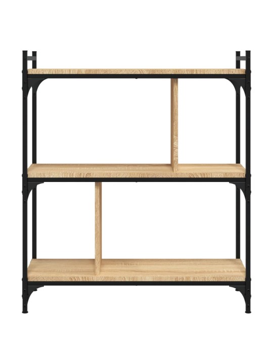 Knihovna se 3 policemi dub sonoma 76x32x88 cm kompozitní dřevo