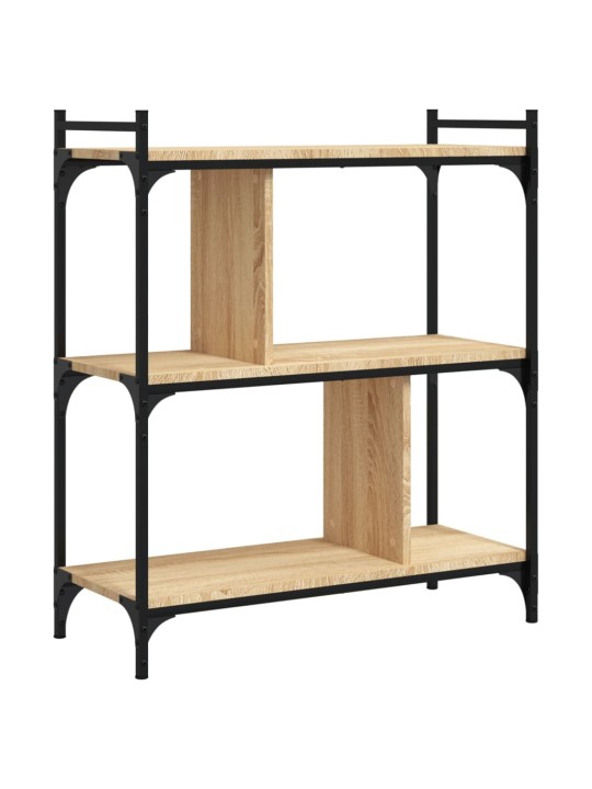 Knihovna se 3 policemi dub sonoma 76x32x88 cm kompozitní dřevo