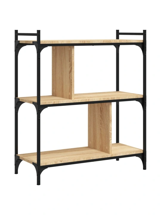 Knihovna se 3 policemi dub sonoma 76x32x88 cm kompozitní dřevo
