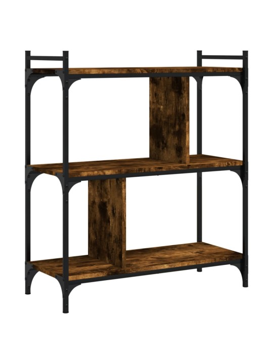 Knihovna se 3 policemi kouřový dub 76x32x88 cm kompozitní dřevo