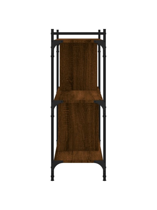 Knihovna se 3 policemi hnědý dub 76x32x88 cm kompozitní dřevo