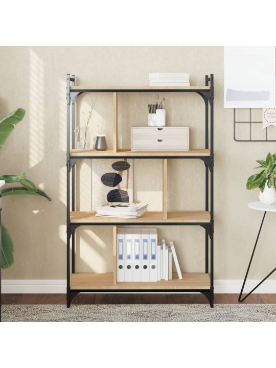 Knihovna se 4 policemi dub sonoma 76x32x123 cm kompozitní dřevo