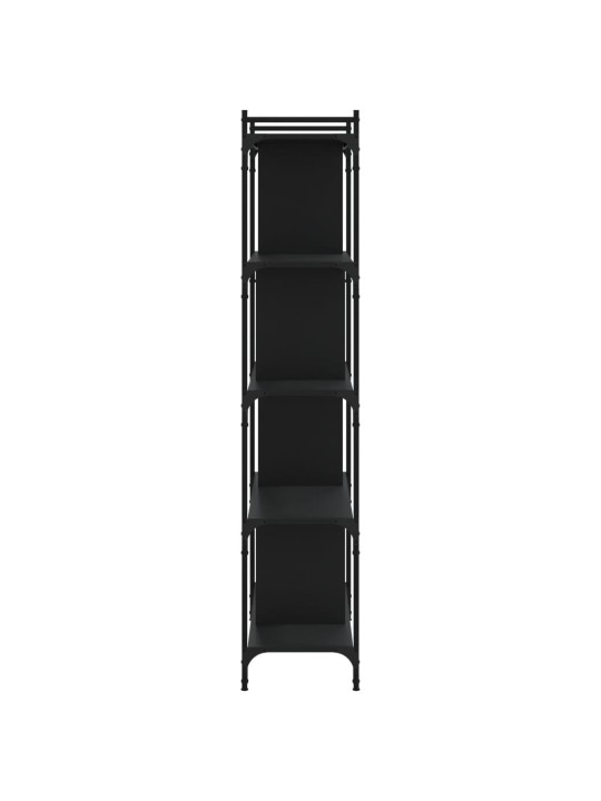 Knihovna s 5 policemi černá 76 x 32 x 158 cm kompozitní dřevo