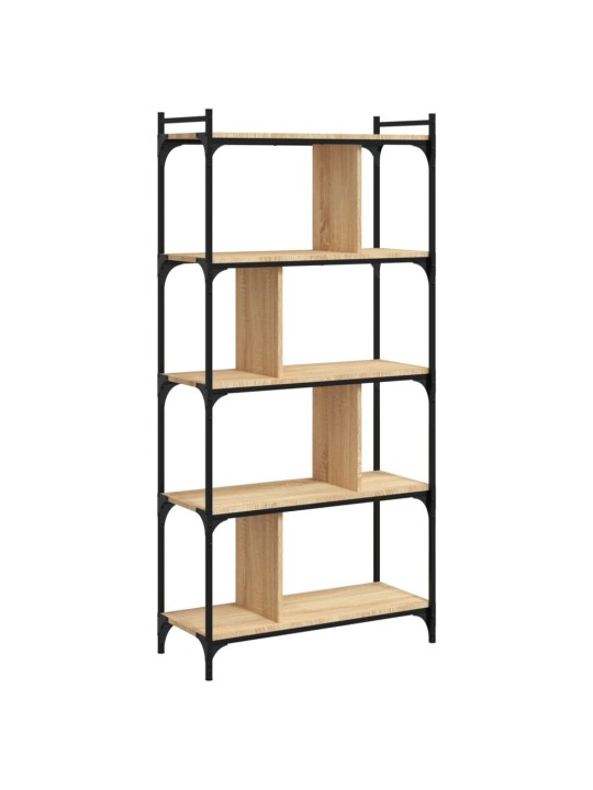 Knihovna s 5 policemi dub sonoma 76x32x158 cm kompozitní dřevo