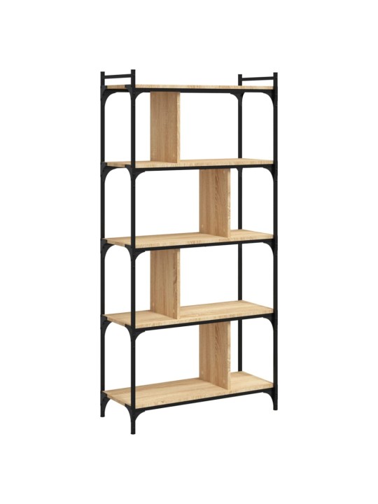 Knihovna s 5 policemi dub sonoma 76x32x158 cm kompozitní dřevo