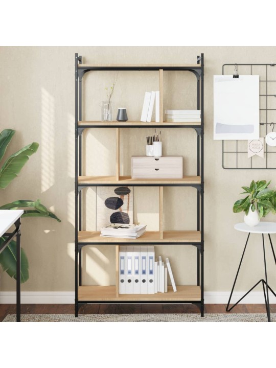 Knihovna s 5 policemi dub sonoma 76x32x158 cm kompozitní dřevo