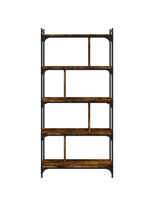 Knihovna s 5 policemi kouřový dub 76x32x158 cm kompozitní dřevo