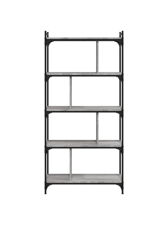 Knihovna s 5 policemi šedá sonoma 76x32x158 cm kompozitní dřevo