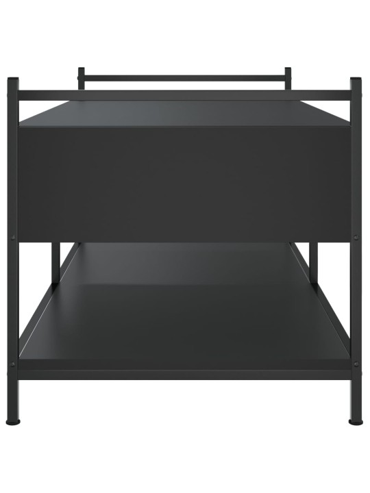 Konferenční stolek černý 99 x 50 x 50 cm kompozitní dřevo