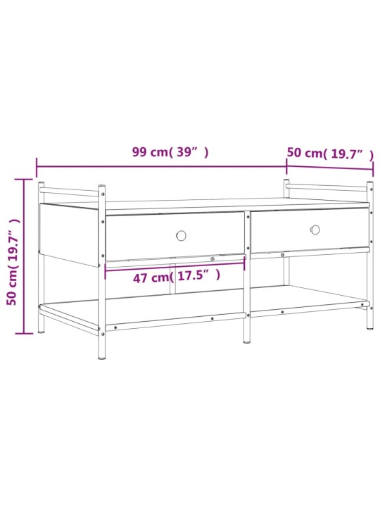 Konferenční stolek dub sonoma 99 x 50 x 50 cm kompozitní dřevo