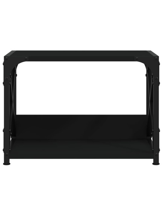 Stojan na tiskárnu 2patrový černý 44x26x31,5cm kompozitní dřevo