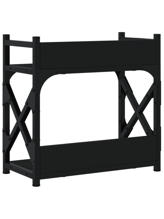 Stojan na tiskárnu 2patrový černý 40x20x40 cm kompozitní dřevo
