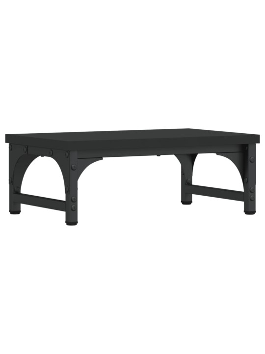 Stojan na monitor černý 37 x 23 x 14 cm kompozitní dřevo