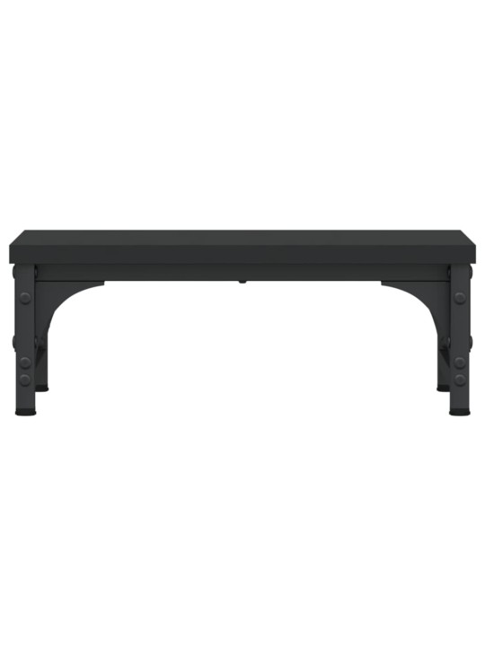 Stojan na monitor černý 37 x 23 x 14 cm kompozitní dřevo