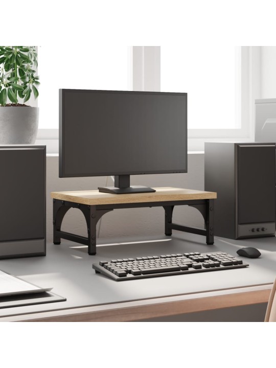 Stojan na monitor dub sonoma 37 x 23 x 14 cm kompozitní dřevo