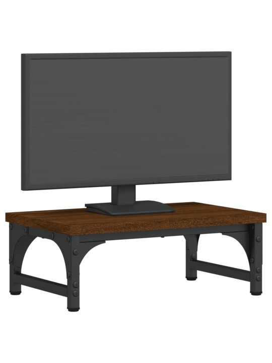 Stojan na monitor hnědý dub 37 x 23 x 14 cm kompozitní dřevo