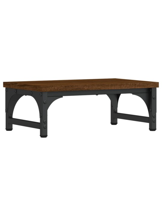 Stojan na monitor hnědý dub 37 x 23 x 14 cm kompozitní dřevo