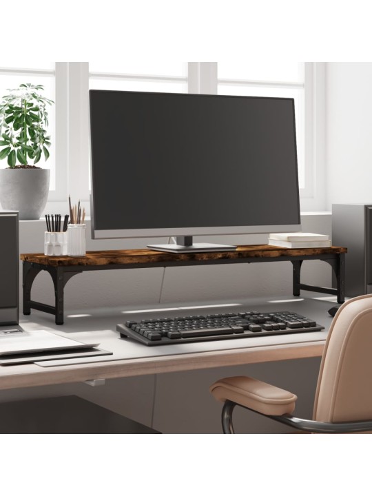 Stojan na monitor kouřový dub 85x23x15,5 cm kompozitní dřevo
