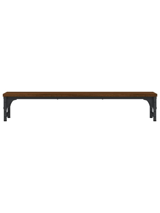 Stojan na monitor hnědý dub 85 x 23 x 15,5 cm kompozitní dřevo