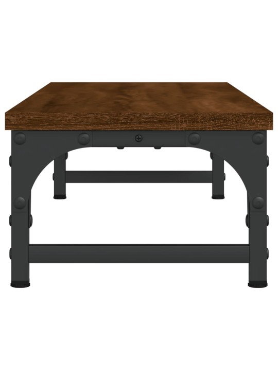 Stojan na monitor hnědý dub 85 x 23 x 15,5 cm kompozitní dřevo