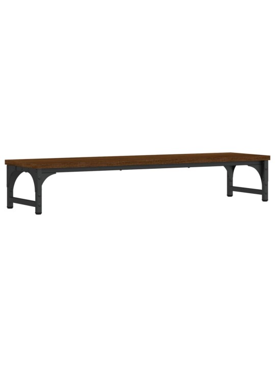 Stojan na monitor hnědý dub 85 x 23 x 15,5 cm kompozitní dřevo